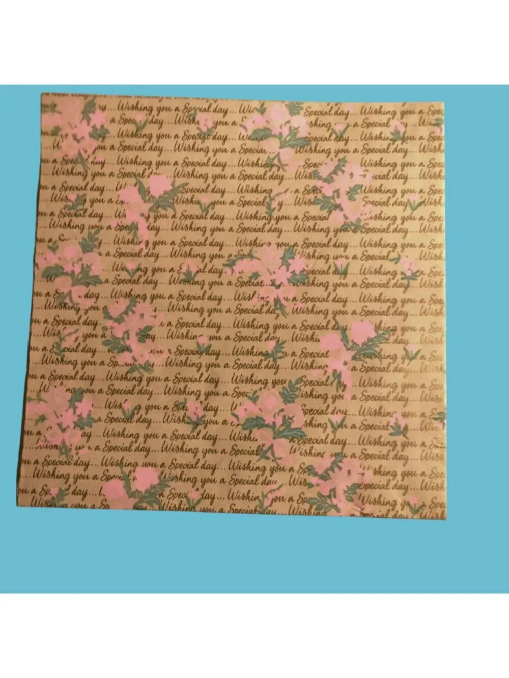 Vintage Gift Wrap Wishing You A Special Day Wedding Birthday Mothers Day 1940